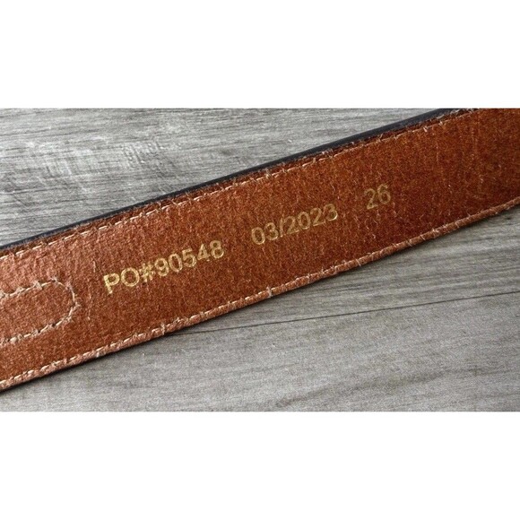 Ariat Boys Western Leather Belt Size 26 Brown Camo American Flag - Picture 4 of 6